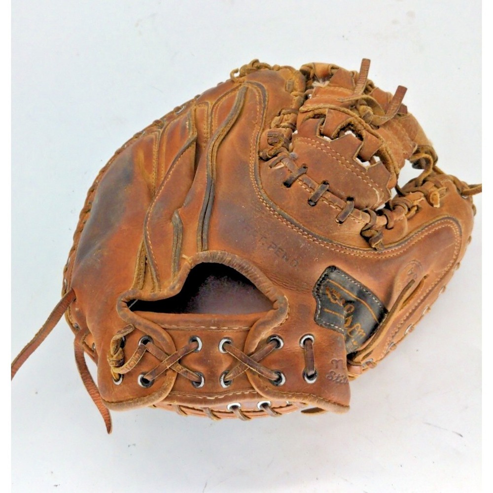 Wilson A2400 Catchers Mitt Baseball Glove Pro-Toe Twin Action RHT VTG READ A6